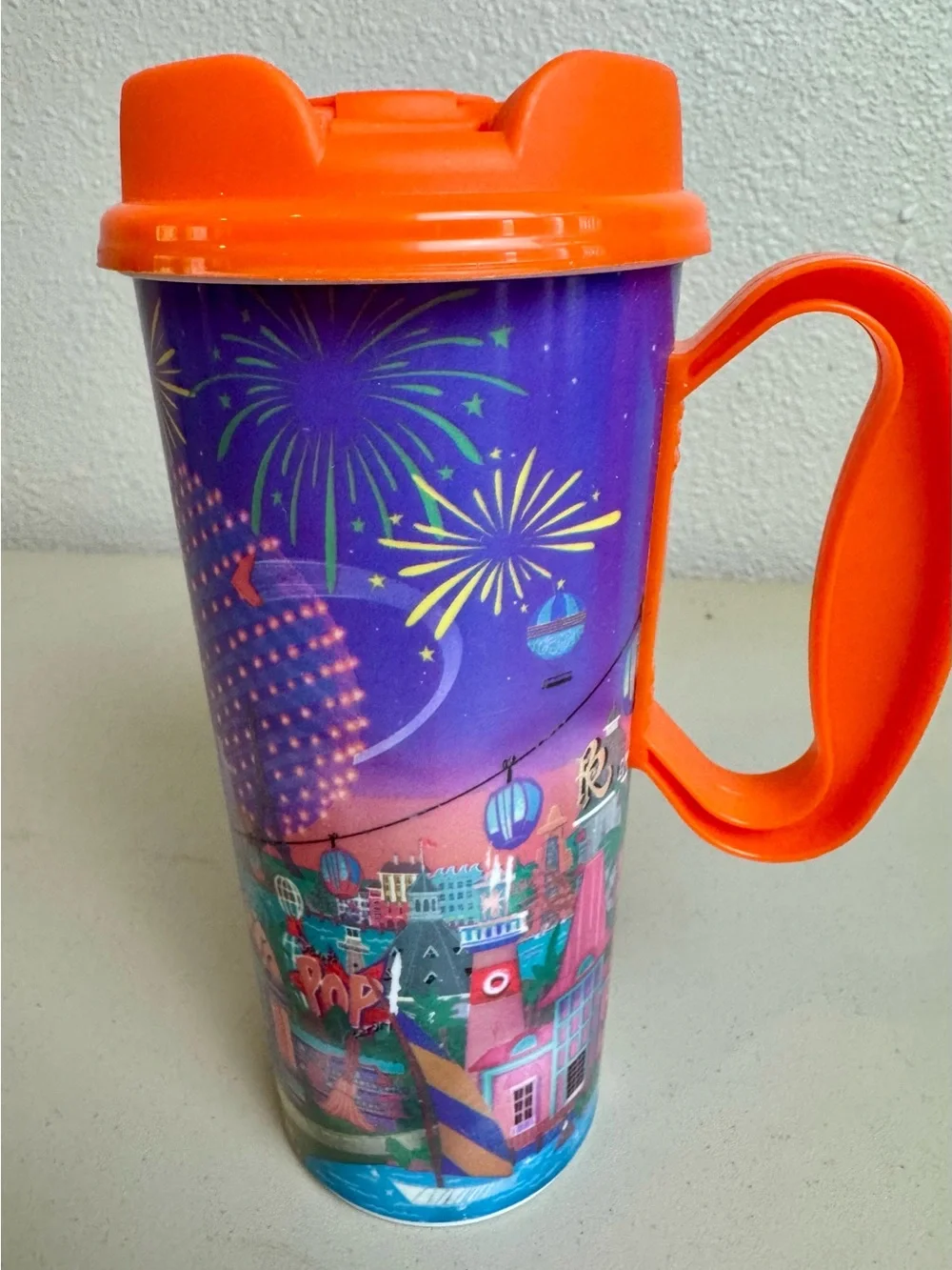 2024 Walt Disney World Resort Reusable Refillable Mug Mickey & Friends ORANGE